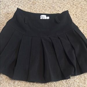 Black Pleated Skirt